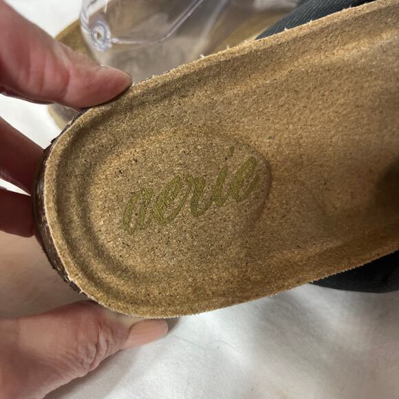 Aerie Sandals Gray Puffy Twist Comfy Casual Beachy Spring Summer Vacation 8 - Picture 6 of 8